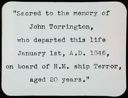 Image of Epitaph: John Torrington, 1846